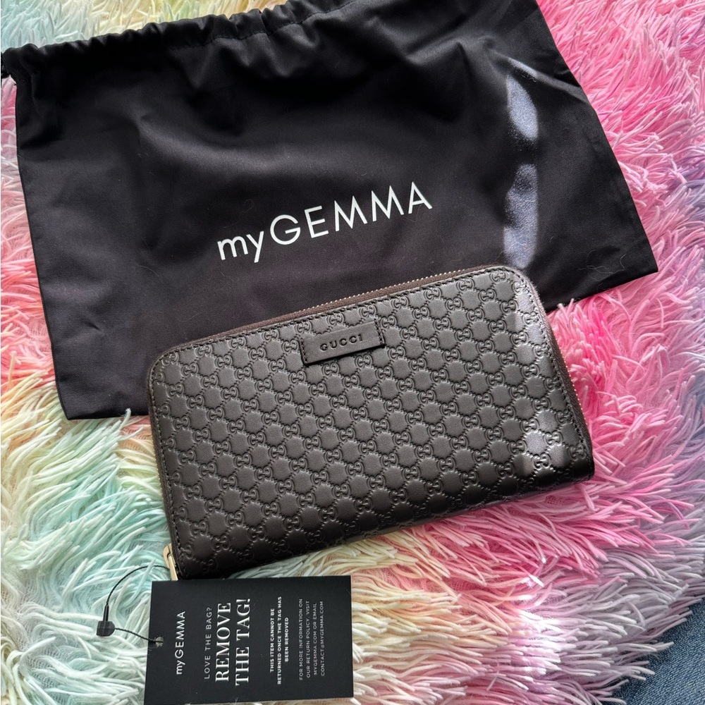 Gucci wallet brown micro guccissima new